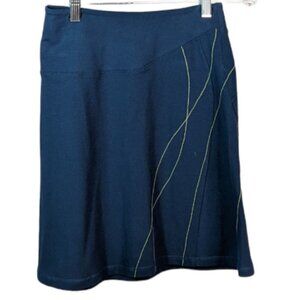 MOUNTAIN HARDWEAR Organic Cotton Stretch A-Line Athletic Skirt Slate Blue Sz XS